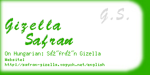 gizella safran business card